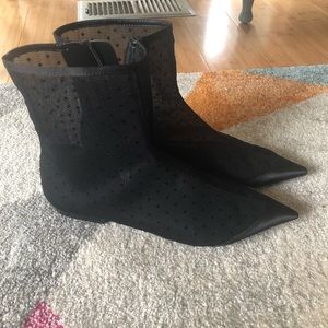 Zara Mesh Boot. Size 37, Black